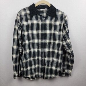 Northcrest Women's S Plaid Long Sleeve Button Up Classic Blouse